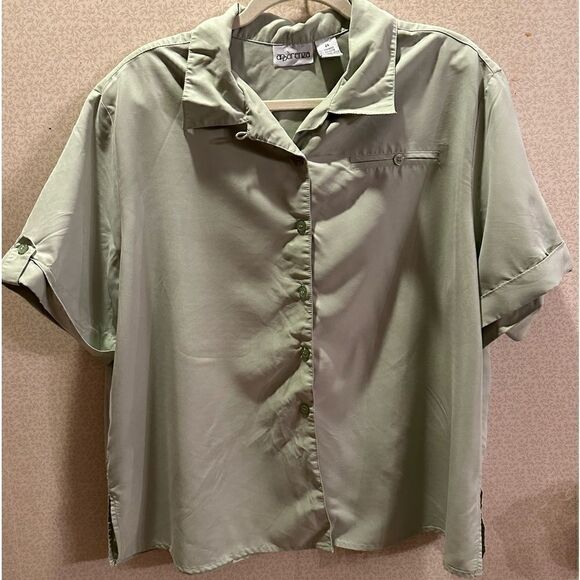 Blouse Blanche Apparenza Boutonnage Devant – Taille 1X (plus Size) Manches Courtes